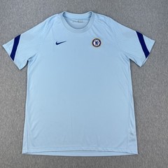 Nike Chelsea FC Training Shirt Mens XL Blue Logo Stripe 2020/2021 Short Sleeve