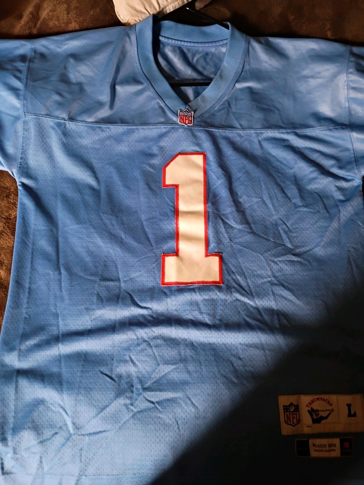 Hardwood Classic Warren Moon Jersey Large Houston Oilers #1 gallery