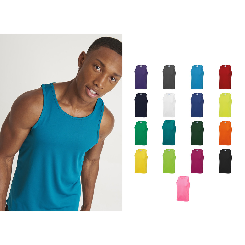 AWDis Just Cool Vest Men Polyester Summer/Sports/Gym/Performance Tank Top |S-2XL gallery