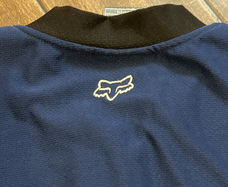 Fox Authentic Bike Apparel BMX Racing Jersey 1/2 Zip Blue Short Sleeve Men 2XL gallery