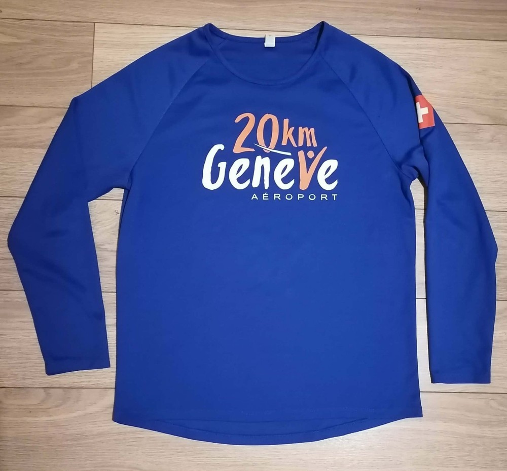 RUNNING JERSEY SHIRT TRIKOT 20 KM GENEVE SWITZERLAND SWISS SUISSE L SIZE