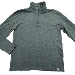 Marine Layer Pullover Mens Small Gray 1/4 Zip Weekend Sport Athletic Stretch NWT