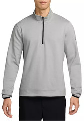 NEW $105 NIKE GOLF TOUR HALF-ZIP PIQUE PULLOVER TOP SMOKE GREY FQ0472-077 MEDIUM