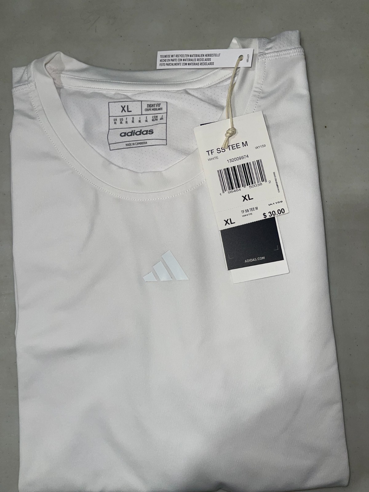 Adidas mens ss compression white IA1159 gallery