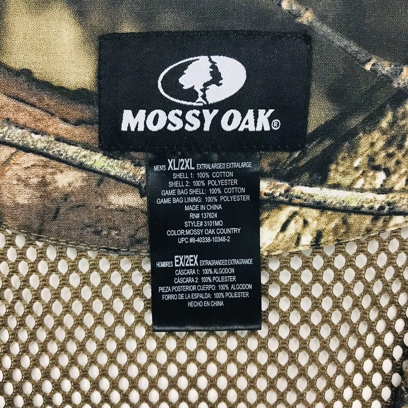 New XL/2XL Mossy Oak Dove Vest & Used Orange Baseball Cap Lined Game Bag Bird gallery