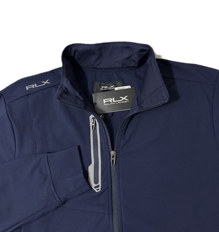 RLX Ralph Lauren Performance Full Zip Jersey Jacket Navy Men’s Size-L NWT$198 gallery
