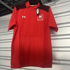Under Armour Golf 1/4 Zip Red Small Loose – University of Maryland – NWT