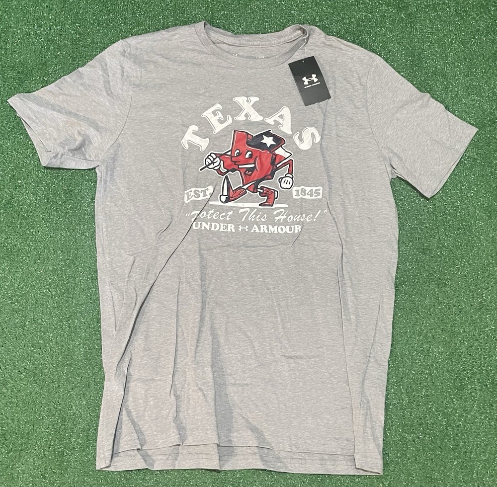 Under Armour Protect This House Gray Short Sleeve Shirt Mens Large NWT