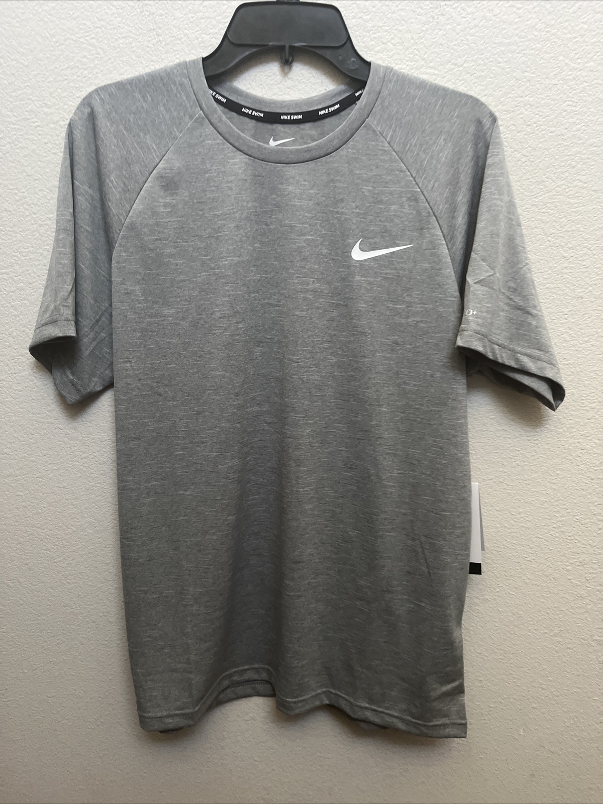 NEW Nike Swim Men's Dri-Fit Gray Short Sleeve UPF40+ Short Sleeve NWT $46 Large gallery