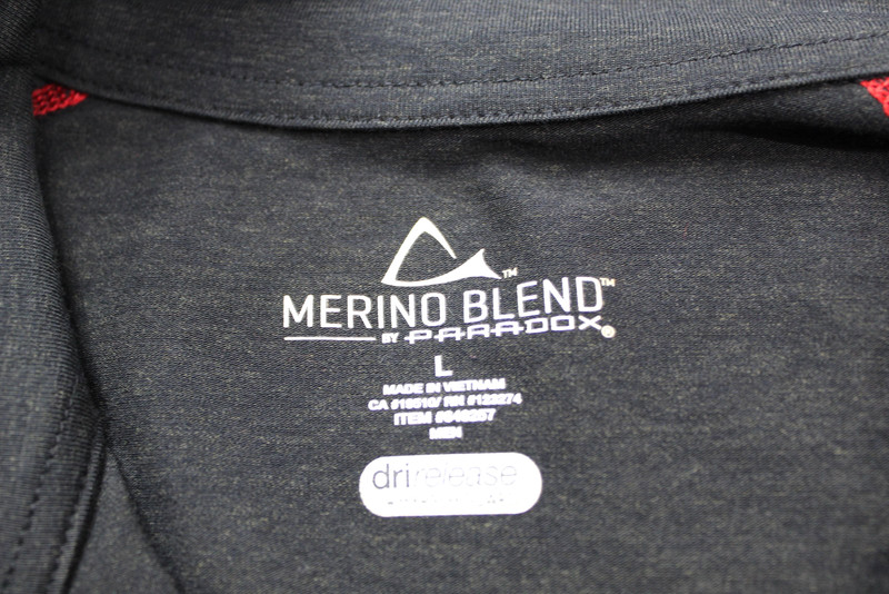 Paradox Dri Release Merino Blend Pullover Mens Large Gray 1/4 Zip L/S Shirt gallery