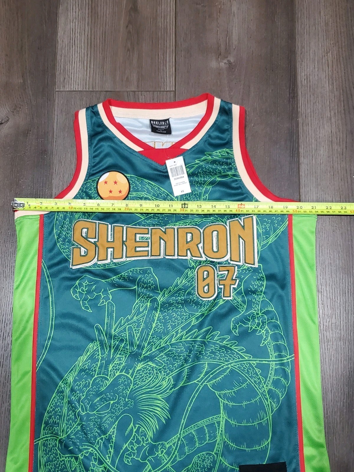 Dragonball Z BoxLunch Shenron #07 Basketball Jersey XS Green Dragon gallery