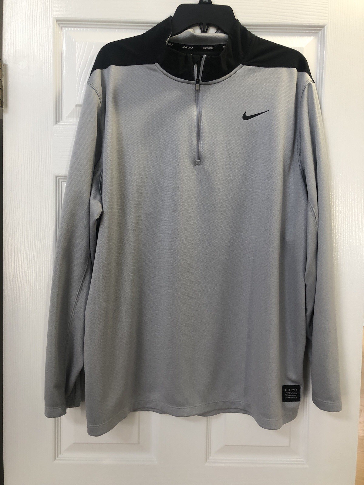 Nike Men’s Golf Dri-Fit Quarter-Zip Pullover - Gray and Black - Size XXL gallery