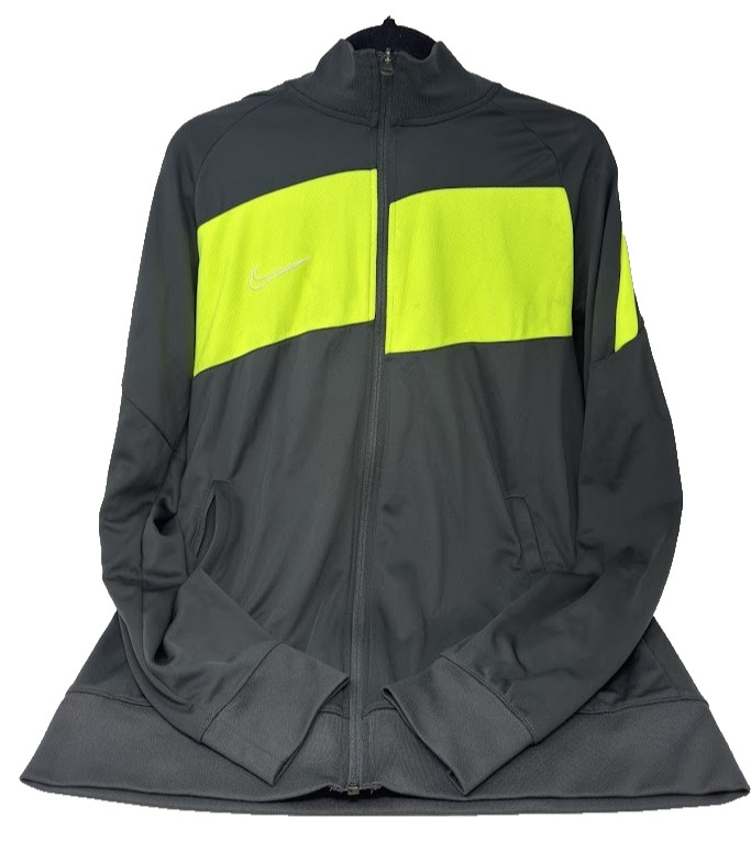 Nike Dri Fit Academy Pro Sweater Men’s Large Charcoal Highlighter Full Zip gallery