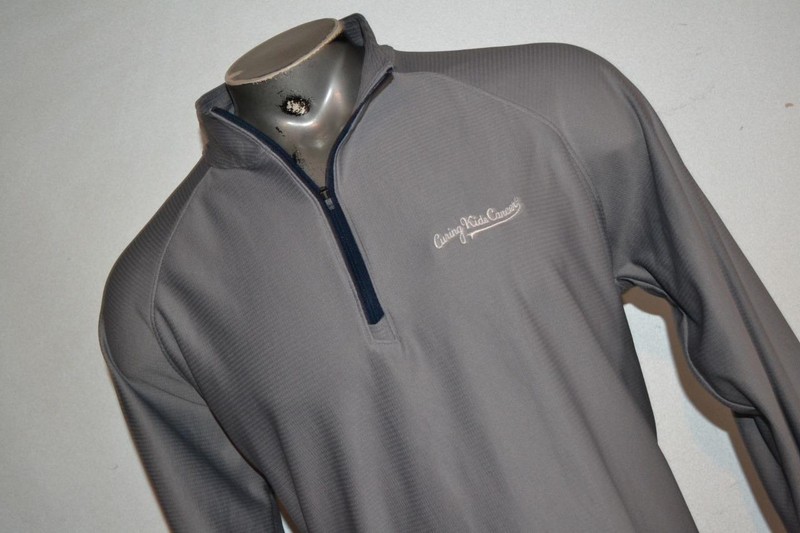 37287 Under Armour Golf Pullover Curing Kids Cancer Gray Polyester Size 2XL Mens gallery