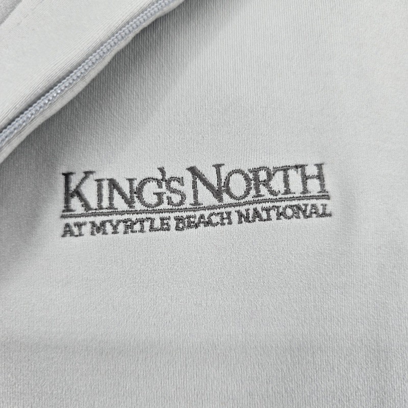 Greg Norman Pullover Mens Medium 1/4 Zip Gray Play Dry Kings North Golf Shirt gallery
