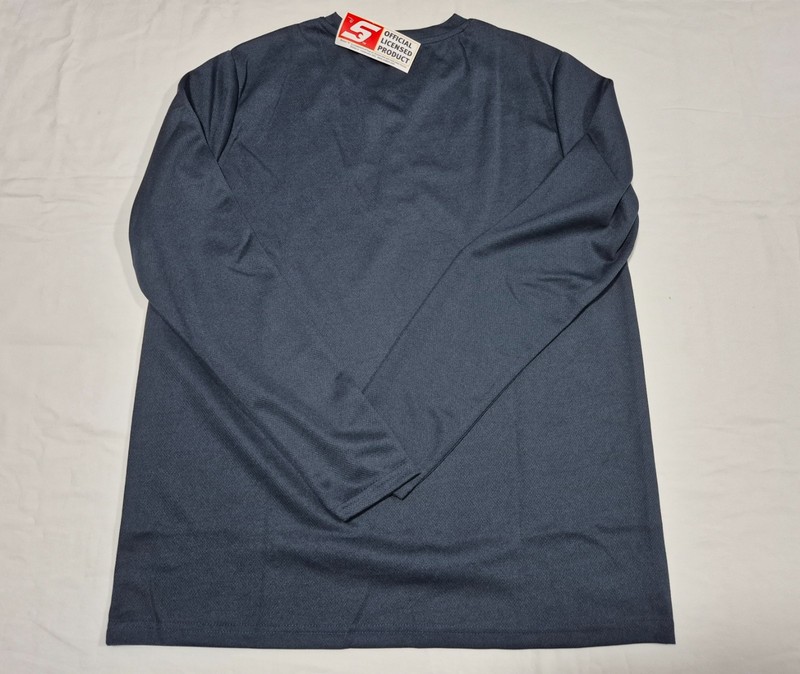 Snap On Tools Mens Long Sleeve Henley Shirt SZ LARGE Button Navy Sonic Blue gallery
