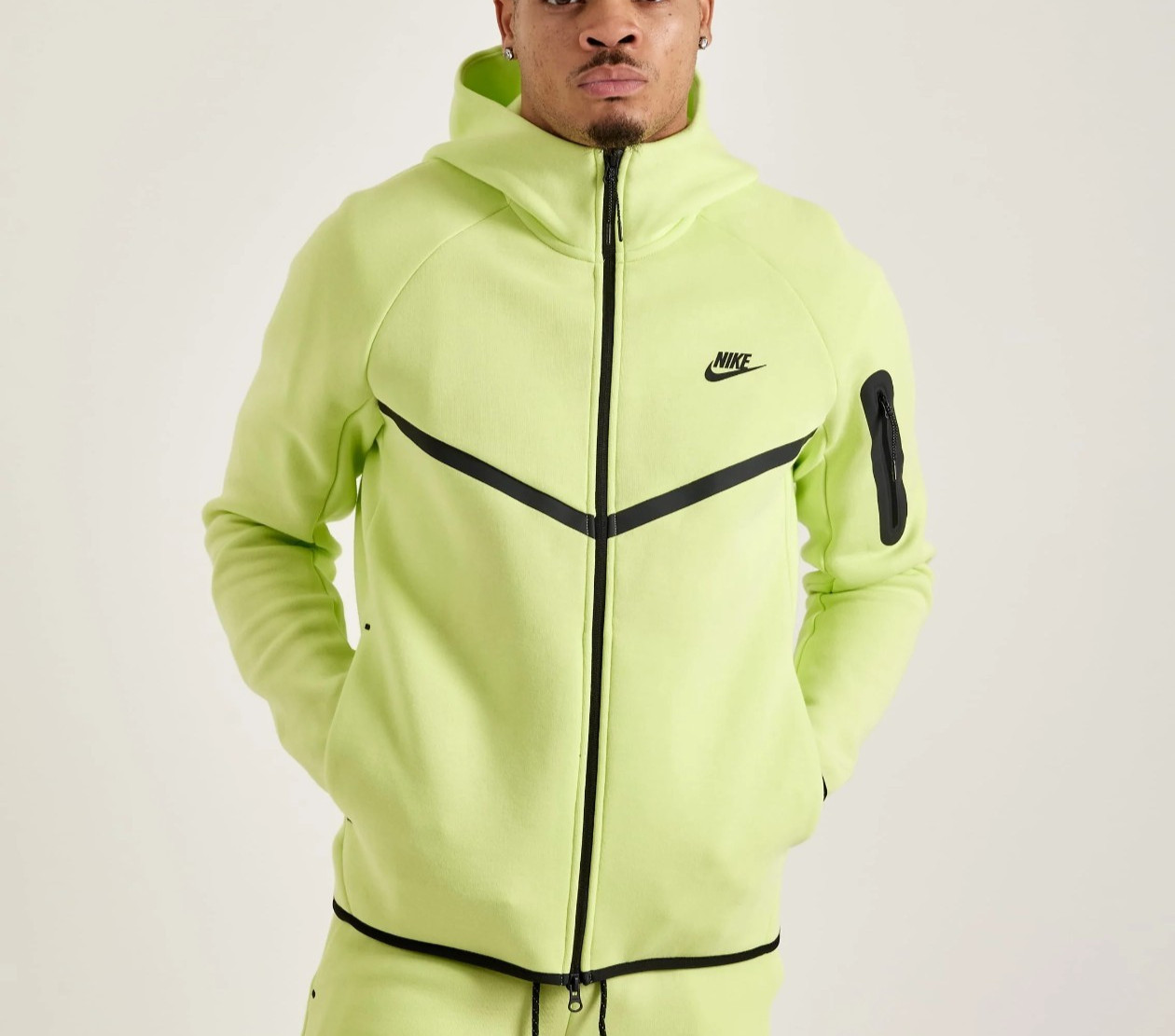 NIKE TECH FLEECE FULL ZIP HOODIE LEMON L-TALL BRAND NEW W/TAGS (HV0949-736) gallery