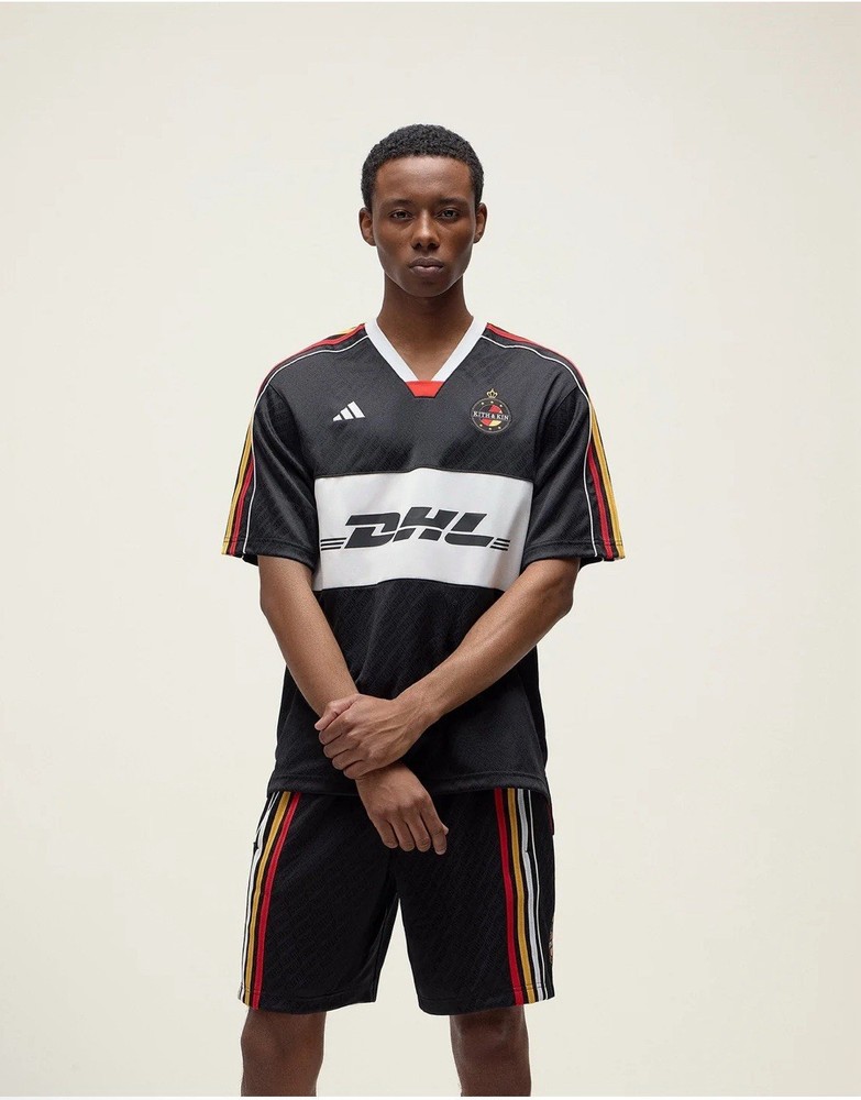 Kith For Adidas Size Large Football DHL Express Jersey Black NWT Soccer