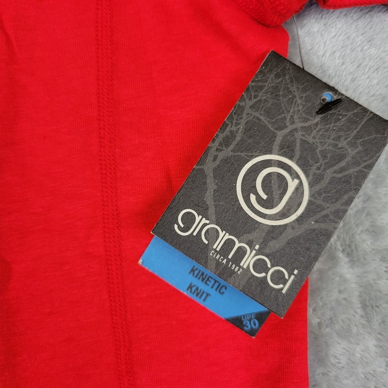 Gramicci Mckay Fitted Athletic Crew Organic Cotton NPT Tee Shirt Mens LG Red gallery
