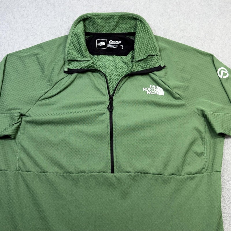 The North Face Summit Series FUTUREFLEECE LT Pullover Mens Large Green 1/2 Zip gallery
