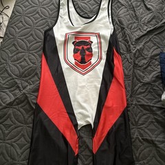 Men Wrestling Kennel Pup Singlet No Zipper Spandex Red L