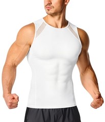 Men’s Compression Slimming Tummy Control Tank Top Undershirt Workout Shaper