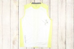 CALVIN KLEIN PERFORMANCE YELLOW WHITE MEDIUM SLEEVELESS TEE TSHIRT MENS NWT NEW