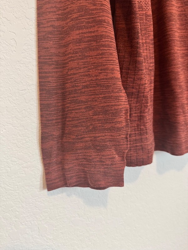 Gymshark Retake Seamless Long Sleeve T-Shirt Rose Brown/Black Marl Mens XXL gallery