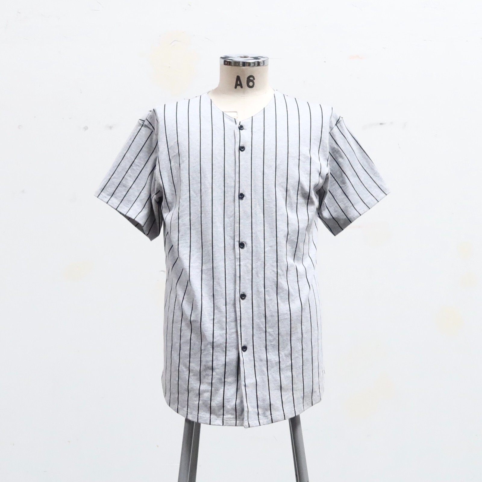 Vintage American Apparel Pinstripe Baseball Jersey Sewn Size M gallery