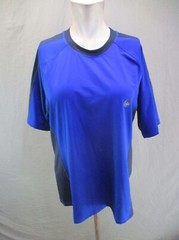 NWT LANDS’ END Size L Men Multicolor Crew Neck Short Sleeve Athletic Top 251