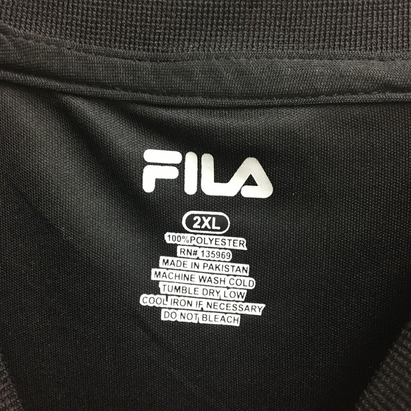 FILA Shirt 2XL Adult Black Camouflage Logo Pullover Casual Stretch Mens XXL gallery