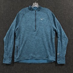Nike Therma-Sphere Pullover Men’s Large Blue Half 1/2 Zip Running 853330-484