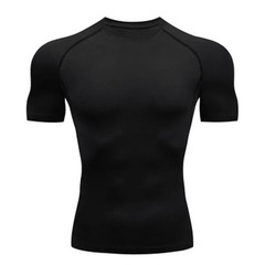 Men’s Short Sleeve Compression Shirts Workout Quick Dry Baselayer T-Shirt Tops