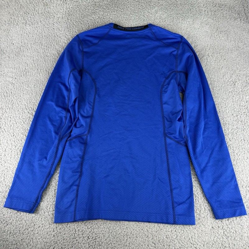 Nike Pro Combat Hyperwarm Lite Men’s Small Fitted Blue Crew Neck 618984-494 gallery