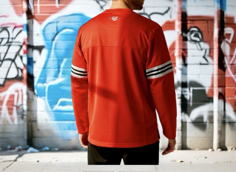 Vintage Y2K Southpole #21 Football Jersey Hockey Red Pullover Fleece Lined M-XL gallery