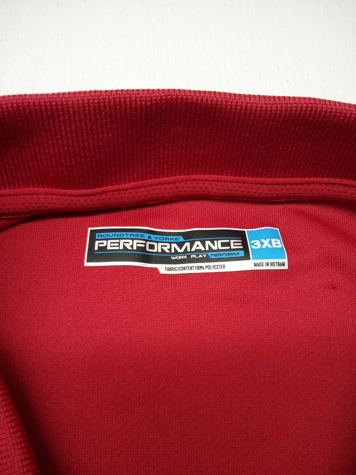 Round Tree & York Men’s Size 3XLB Polo Shirt Work Play Performance Red gallery