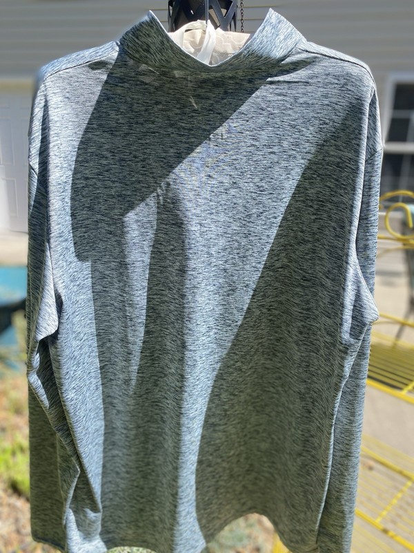 Real Essentials Men’s Gray Dri Fit 1/4 Zip Pullover Size Large gallery