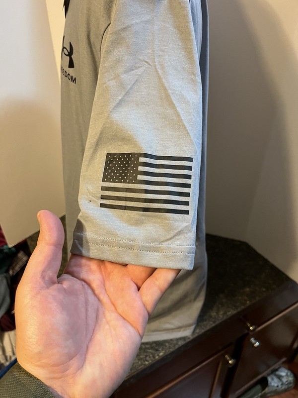 Under Armour Freedom Men's T-Shirt Gray XXL - Cotton Poly - NWT gallery