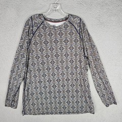 SAXX Long Sleeve Shirt Men XXL Quest Geometric Mesh Performance Base Layer