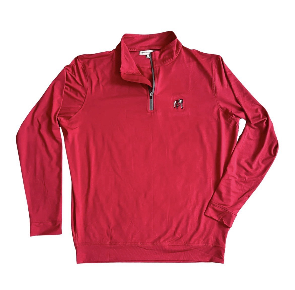 Peach State Pride UGA Red Performance Quarter Zip Size Small gallery