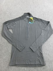 Smartwool Pullover Men Medium Gray 1/4 Zip Merino Wool NTS Mid 250 Base Layer 15