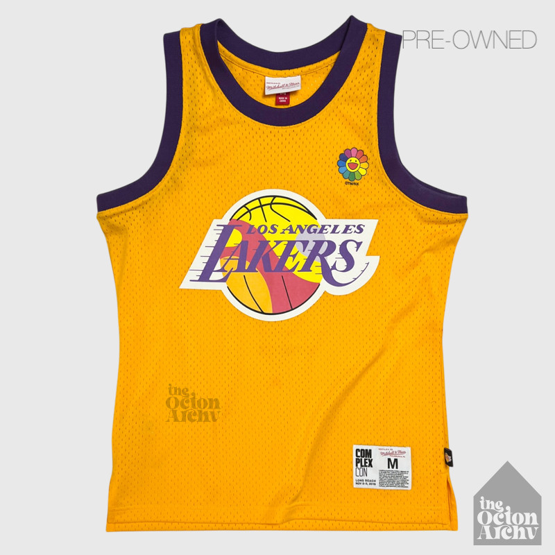 Takashi Murakami x Mitchell Ness LA Lakers Yellow Basketball Jersey 2019 Complex gallery