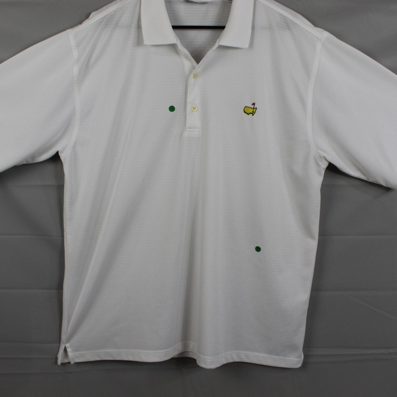 Vintage Masters Shirt Men XL Performance Polo White Golf Preppy Old Money Casual gallery