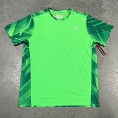 New Balance T Shirt Mens XL Running Gym Green Soccer Workout Lifting Graphic NEW
