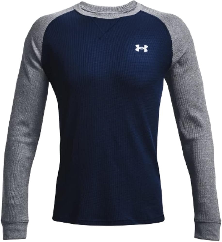 Size M Under Armour Waffle Max Long Sleeve Crew Men's Hiking Shirt gallery