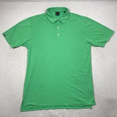 Dunning Golf Polo Shirt Mens XL Green Striped Short Sleeve
