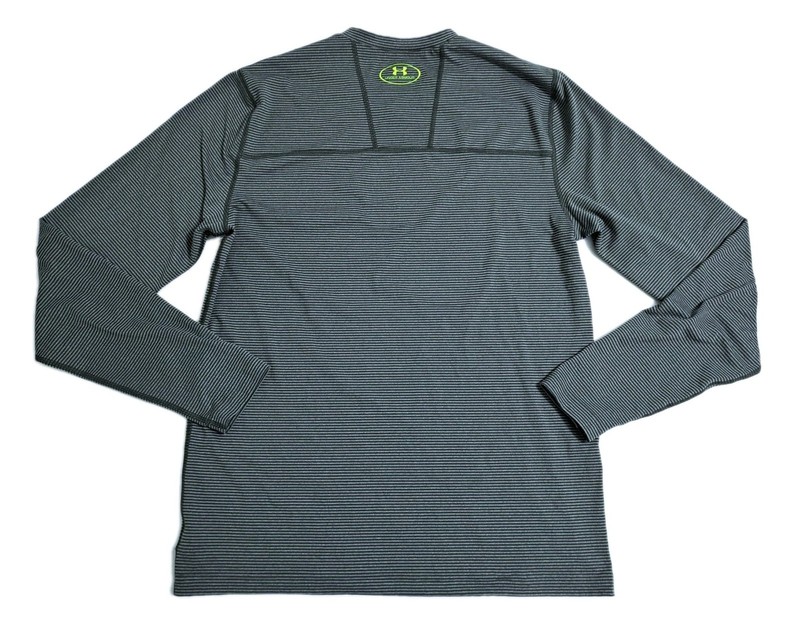 Under Armour Men's Large Infrared Fitted T-Shirt Gray Long Sleeve ColdGear Green gallery