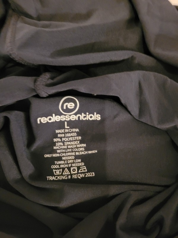Mens real essentials Workout Shirt With Hood Size Large gallery