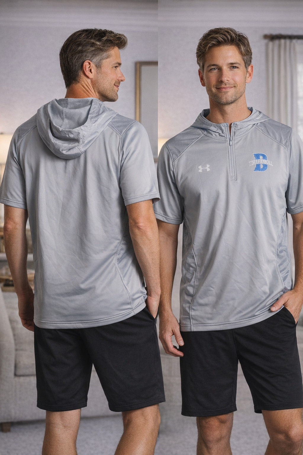 Under Armour Men's L Gray Performance Pullover Volleyball Shirt gallery
