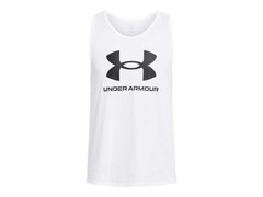 Under Armour Men’s Sportstyle Logo Tank Top X-Large White/Black Regular Fit